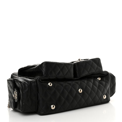 Chanel Calfskin Quilted Large Cambon Multipocket Reporter Black 4 of 12
