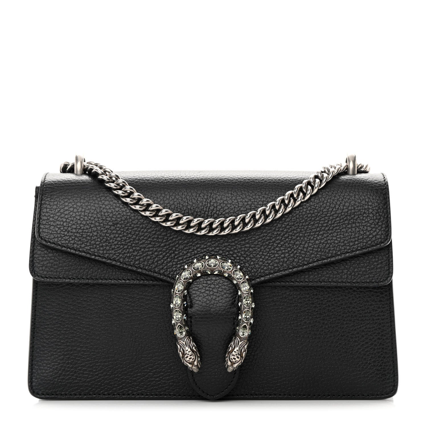 Gucci Pebbled Calfskin Small Dionysus Shoulder Bag Black 1 of 16