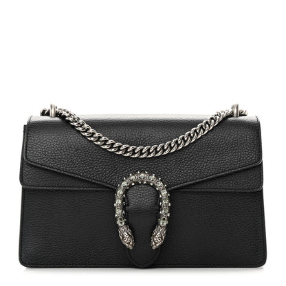 Gucci Pebbled Calfskin Small Dionysus Shoulder Bag Black 1 of 16