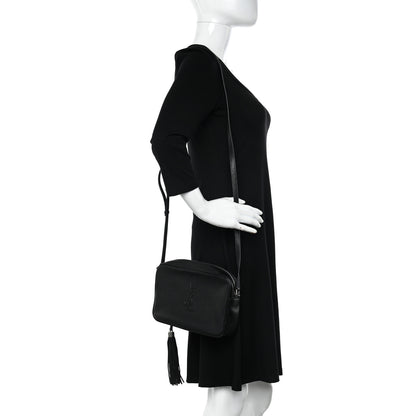 Saint Laurent Lambskin Monogram Small Lou Camera Bag Black 2 of 10