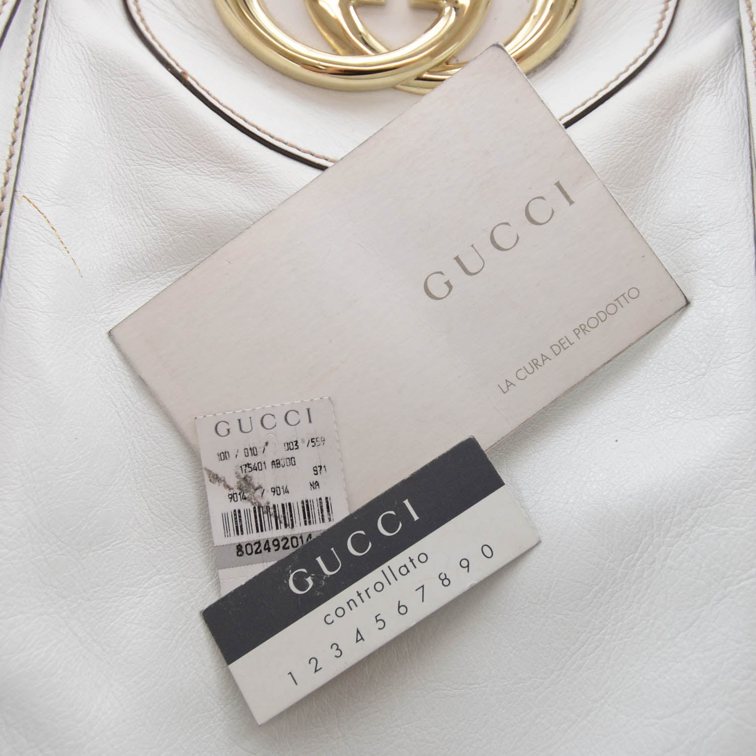 Gucci Leather Britt Large Boston White 14 of 14
