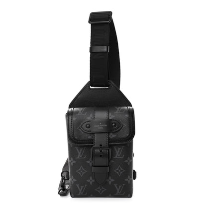 Louis Vuitton Monogram Eclipse Saumur Slingbag Black 1 of 9