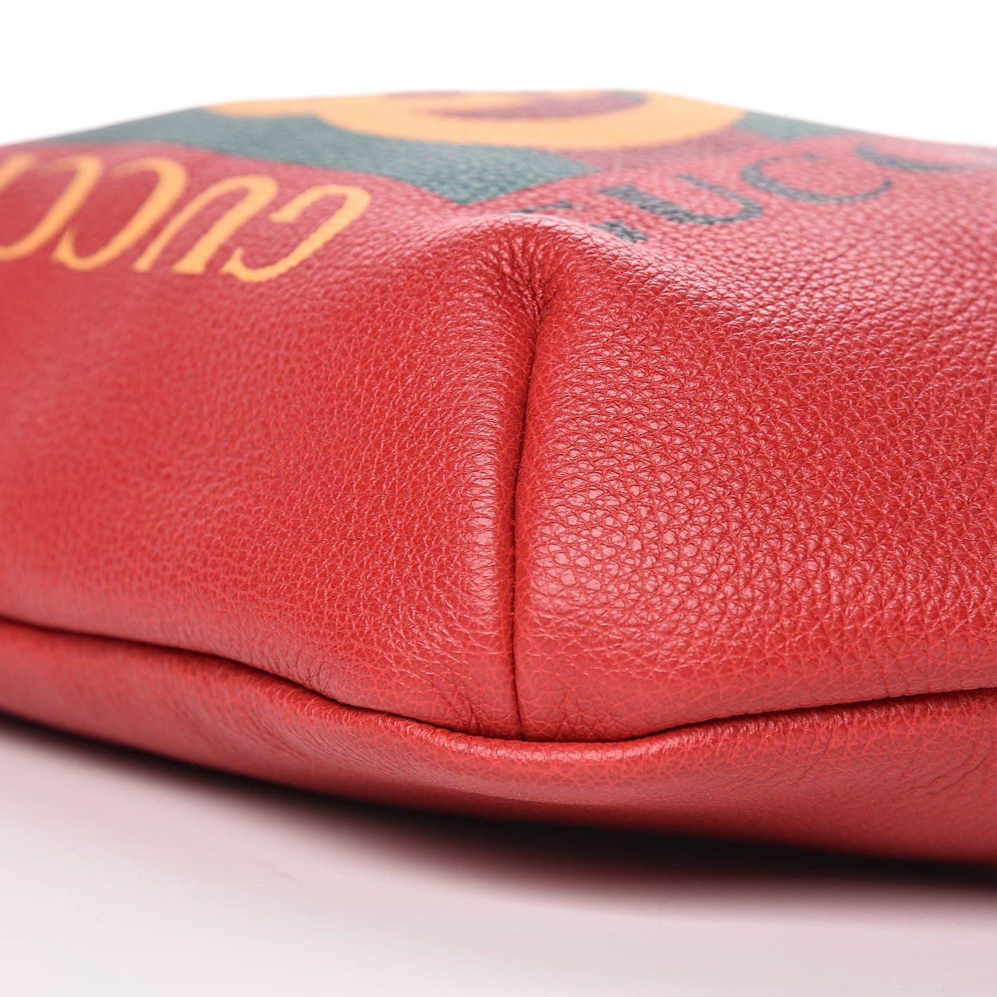 Grained Calfskin Logo Belt Bag Hibiscus Red