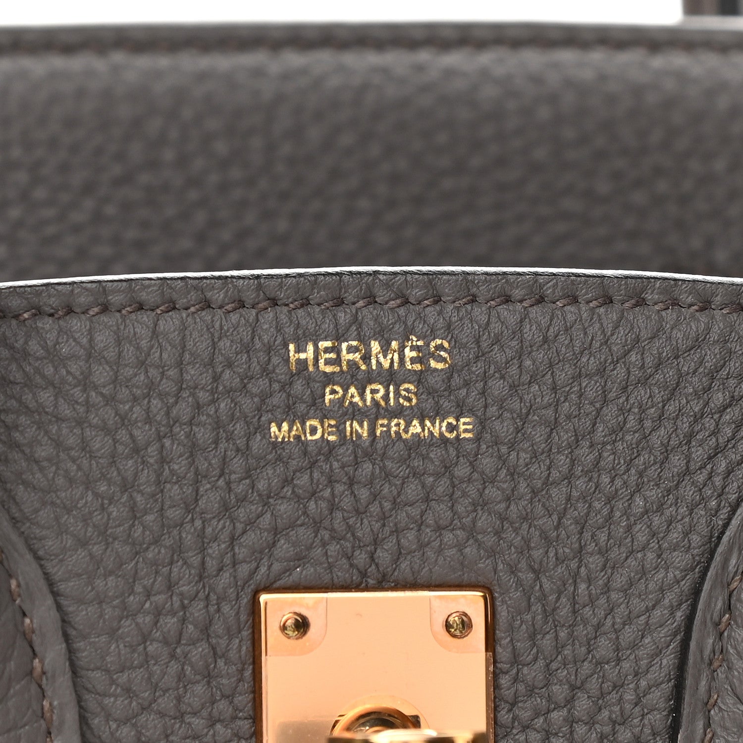 Hermes Togo Birkin 25 Etain 6 of 9