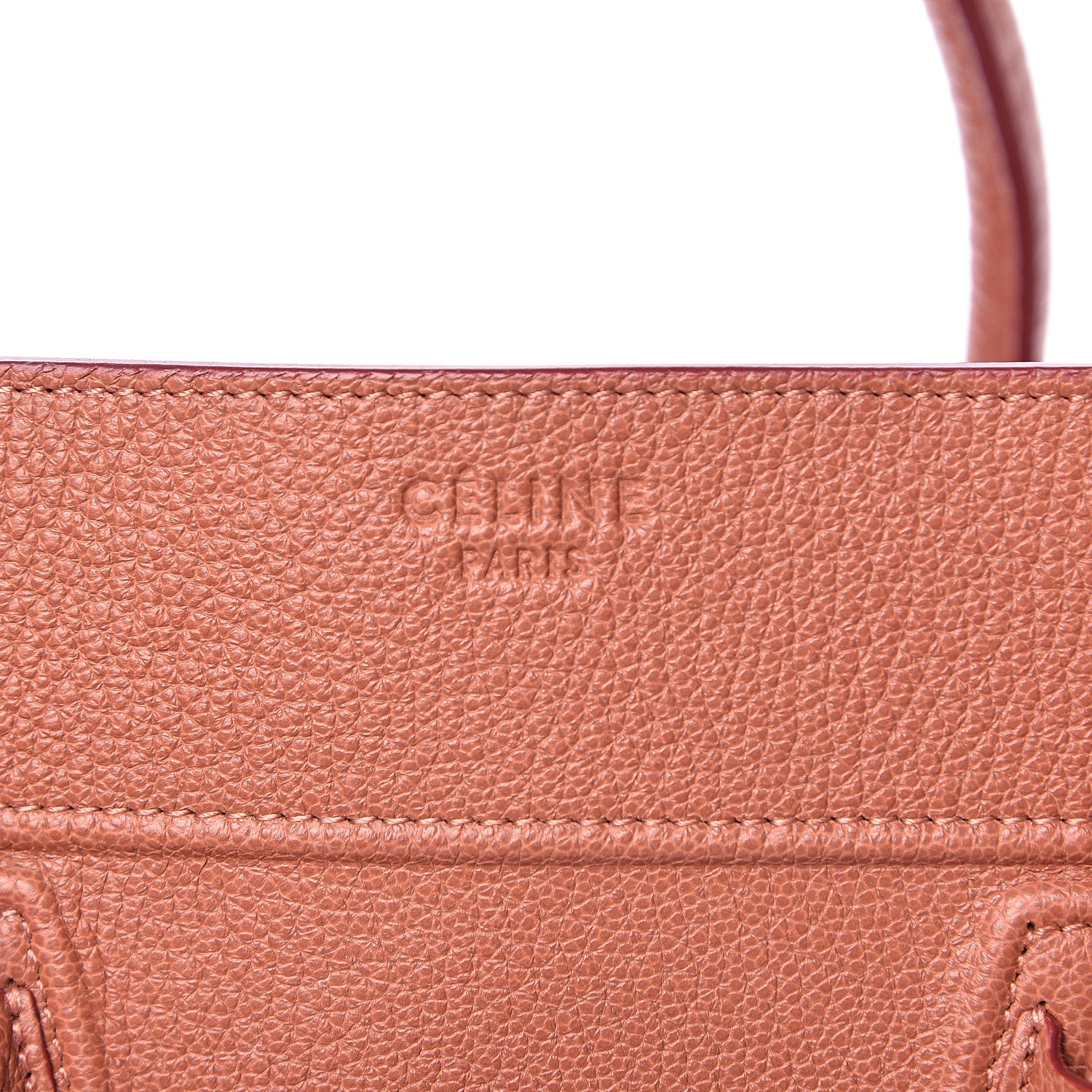 Celine Shiny Grained Calfskin Medium Phantom Luggage Terracotta 6 of 14