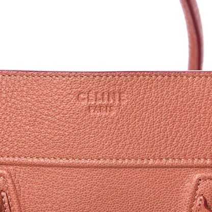Celine Shiny Grained Calfskin Medium Phantom Luggage Terracotta 6 of 14