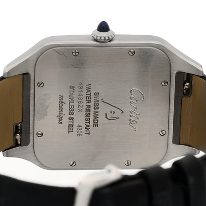 Cartier Stainless Steel Alligator 33.9mm Santos Dumont Manual Winding Watch 4 of 5