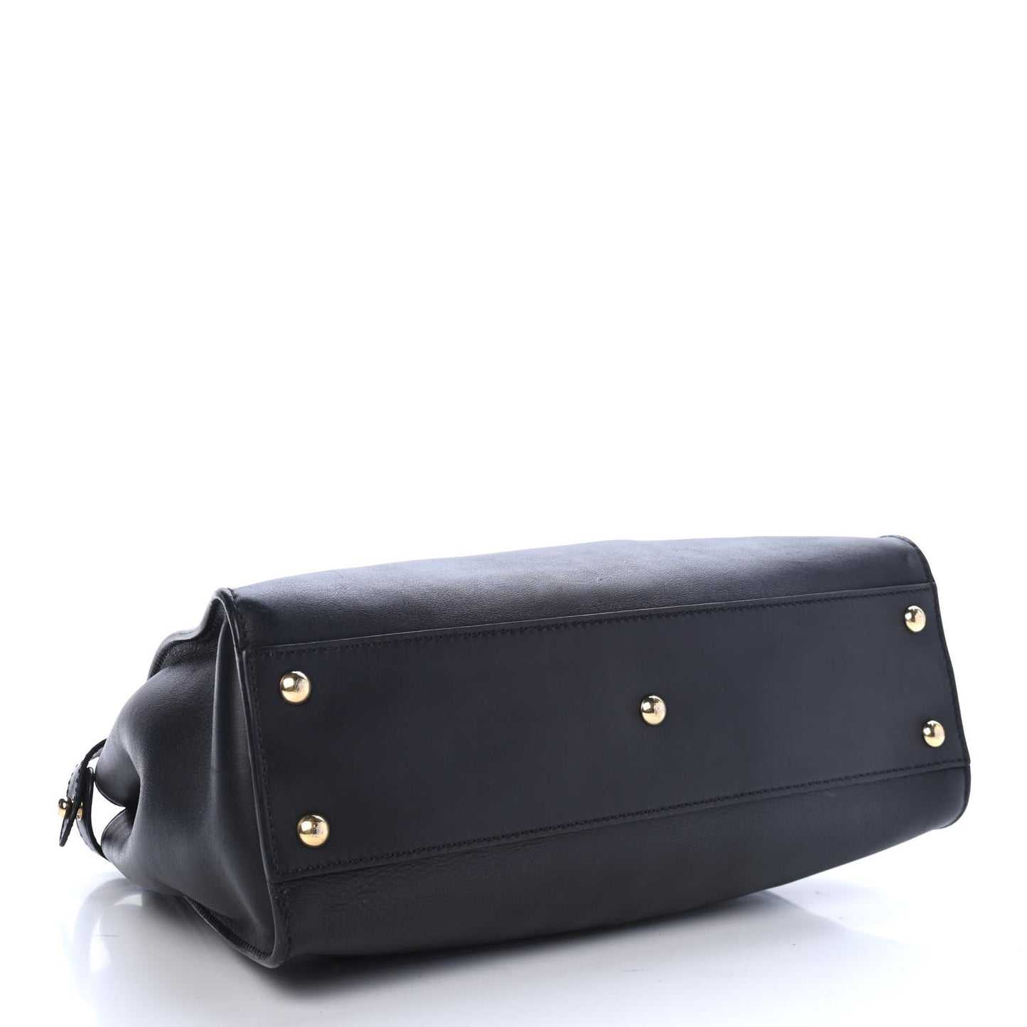 Vitello Seta Shiny Nappa Medium Peekaboo Iconic Satchel Black