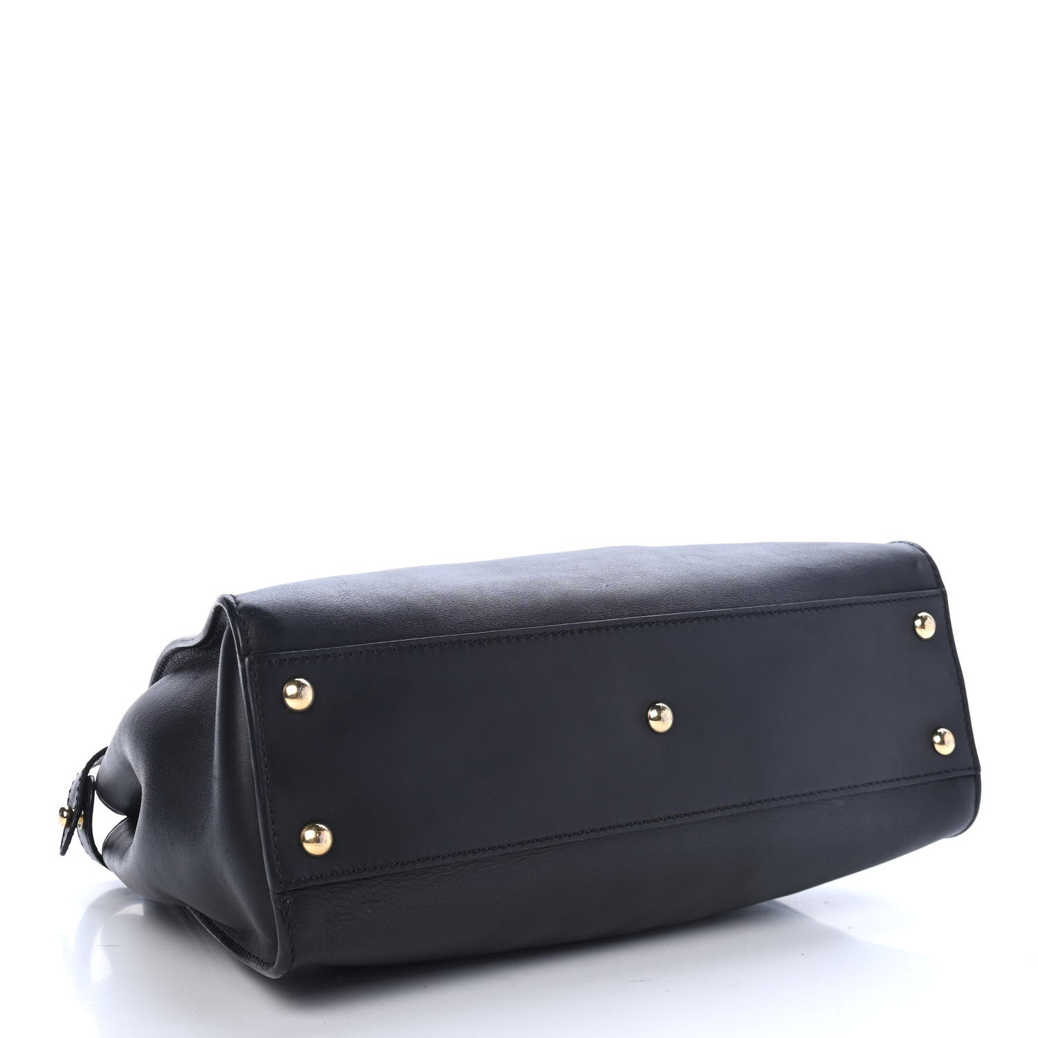 Fendi Vitello Seta Shiny Nappa Medium Peekaboo Iconic Satchel Black 3 of 4