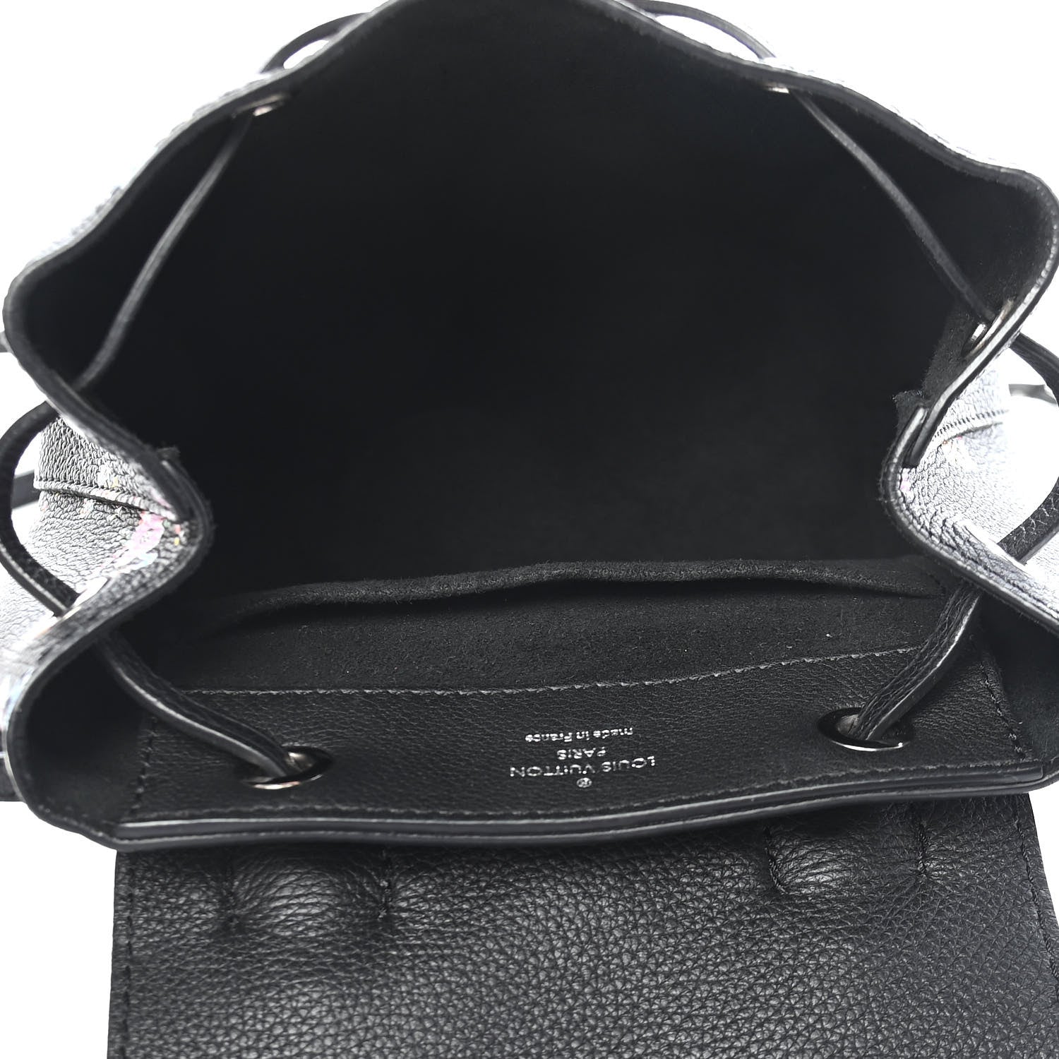 Louis Vuitton Calfskin Flower Lockme Mini Backpack Black Multicolor 7 of 9