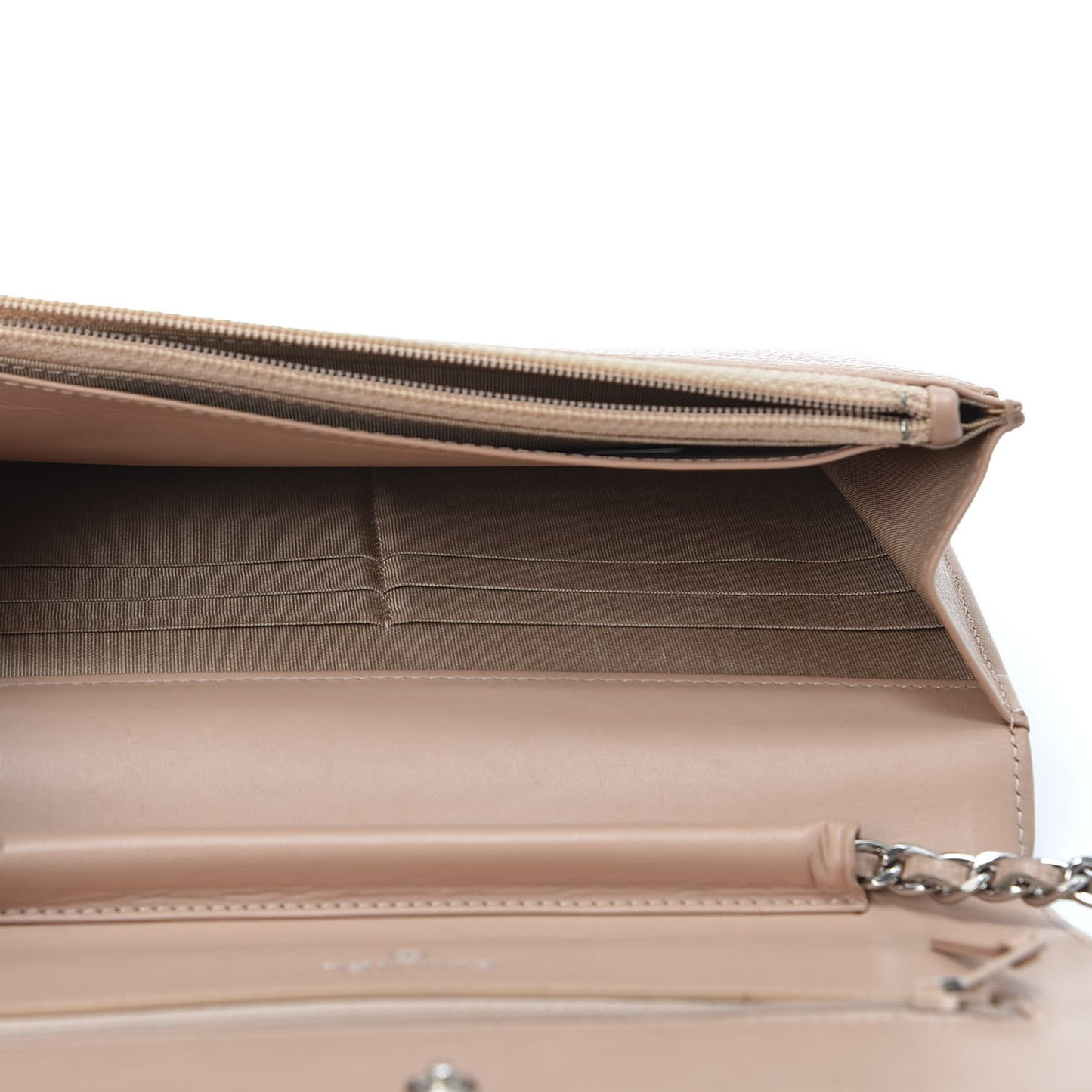Caviar Timeless CC Wallet on Chain WOC Beige