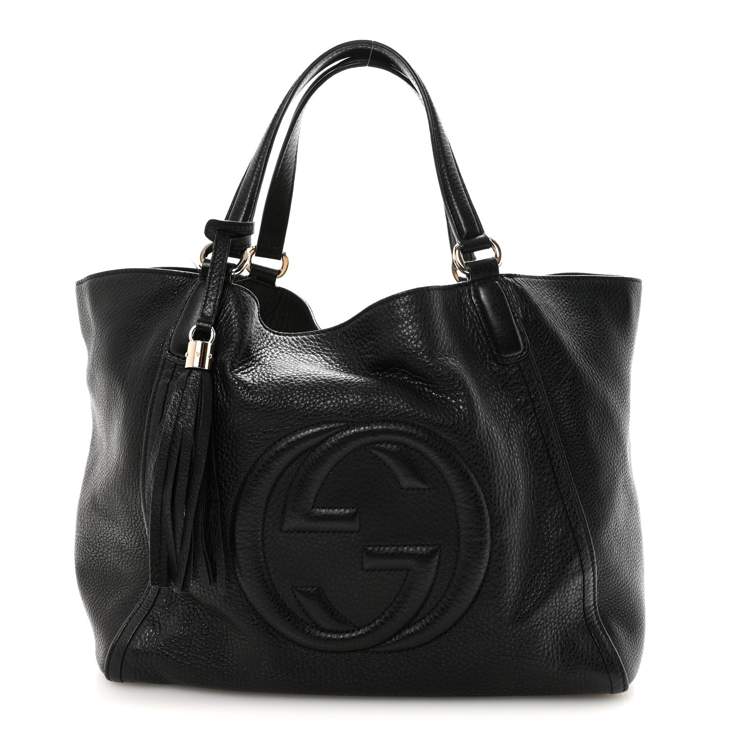 Gucci Pebbled Calfskin Medium Soho Shoulder Bag Black 1 of 10