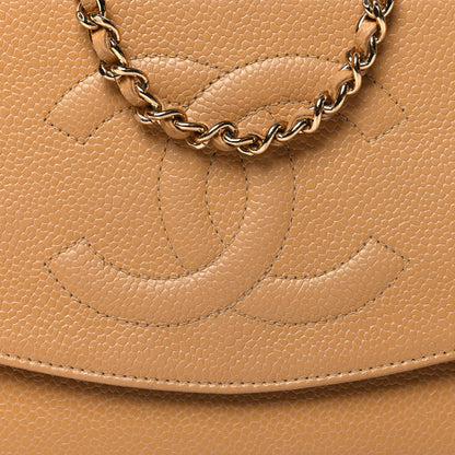 Chanel Caviar Timeless CC Wallet on Chain WOC Beige 9 of 12
