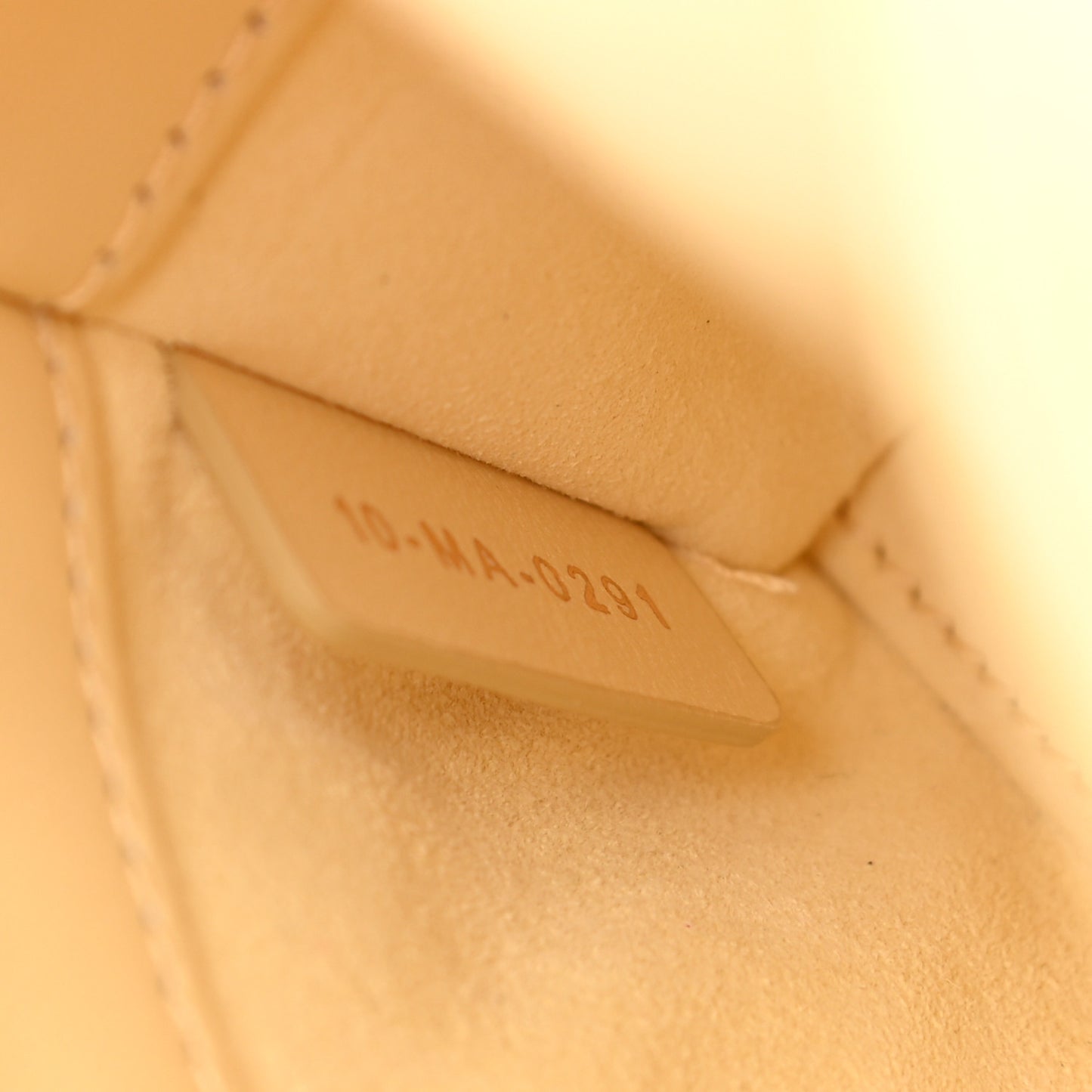 Lambskin Cannage Micro Lady Dior Soft Yellow