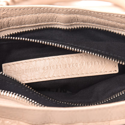 Balenciaga Agneau Classic Silver Hardware S City Logo Strap Light Beige Black 7 of 14