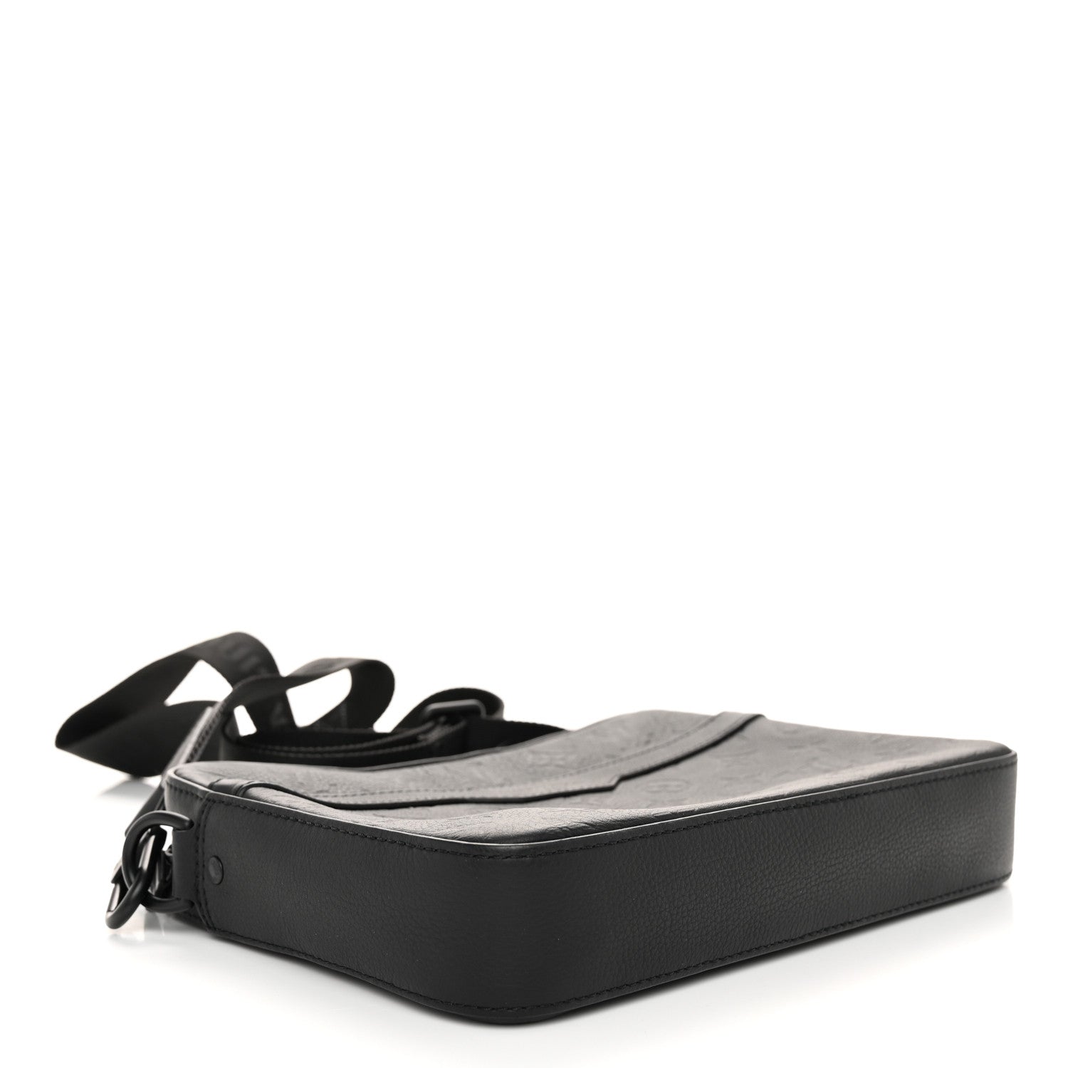 Louis Vuitton Calfskin Monogram Shadow Trio Messenger Black 5 of 11