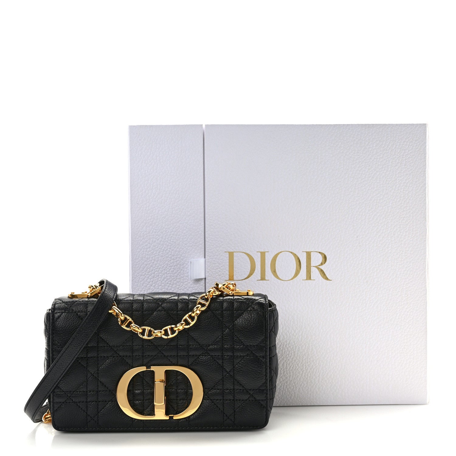 Christian Dior Calfskin Cannage Small Caro Bag Black 14 of 14