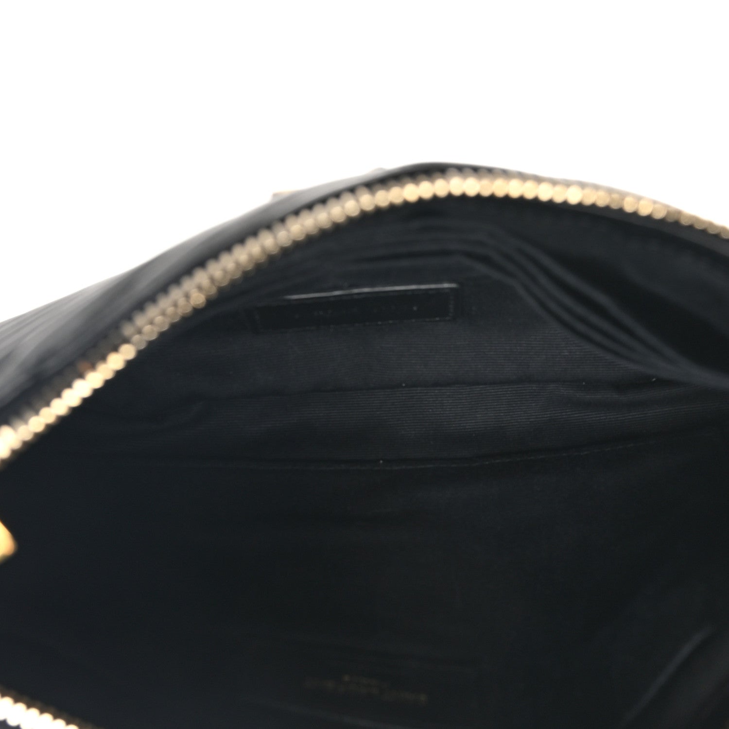 Saint Laurent Calfskin Matelasse Chevron Monogram A5 Wristlet Black 5 of 8