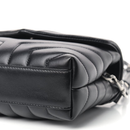 Saint Laurent Calfskin Y Quilted Monogram Toy Loulou Crossbody Bag Black 7 of 10
