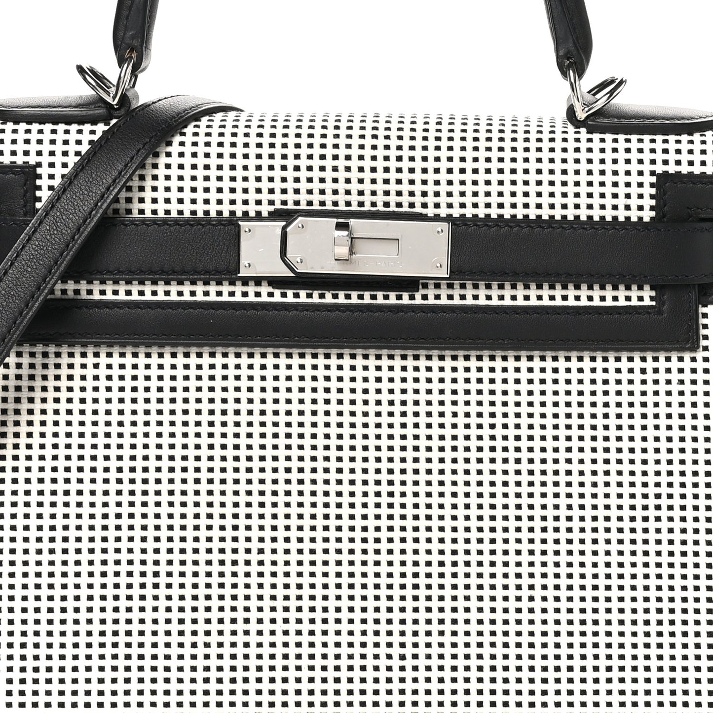 Toile Quadrille Swift Kelly Sellier 28 Ecru White Black