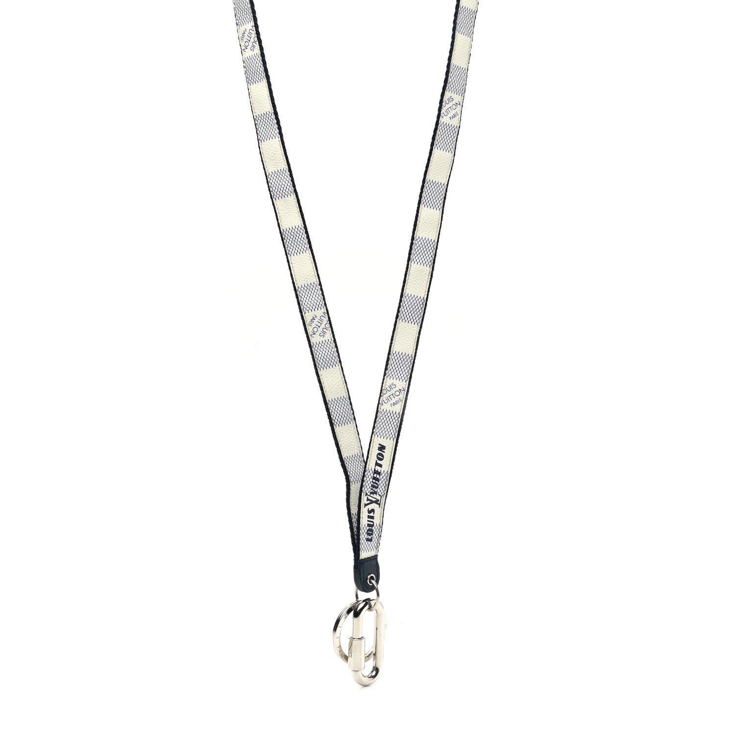 Louis Vuitton Damier Coastline Lanyard Key Holder White 1 of 5