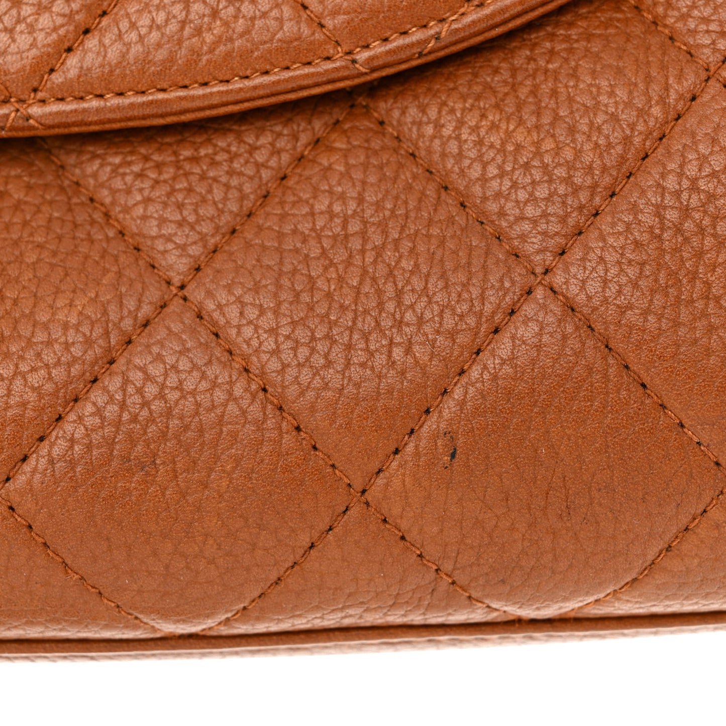 Caviar Quilted CC Camera Case Brown