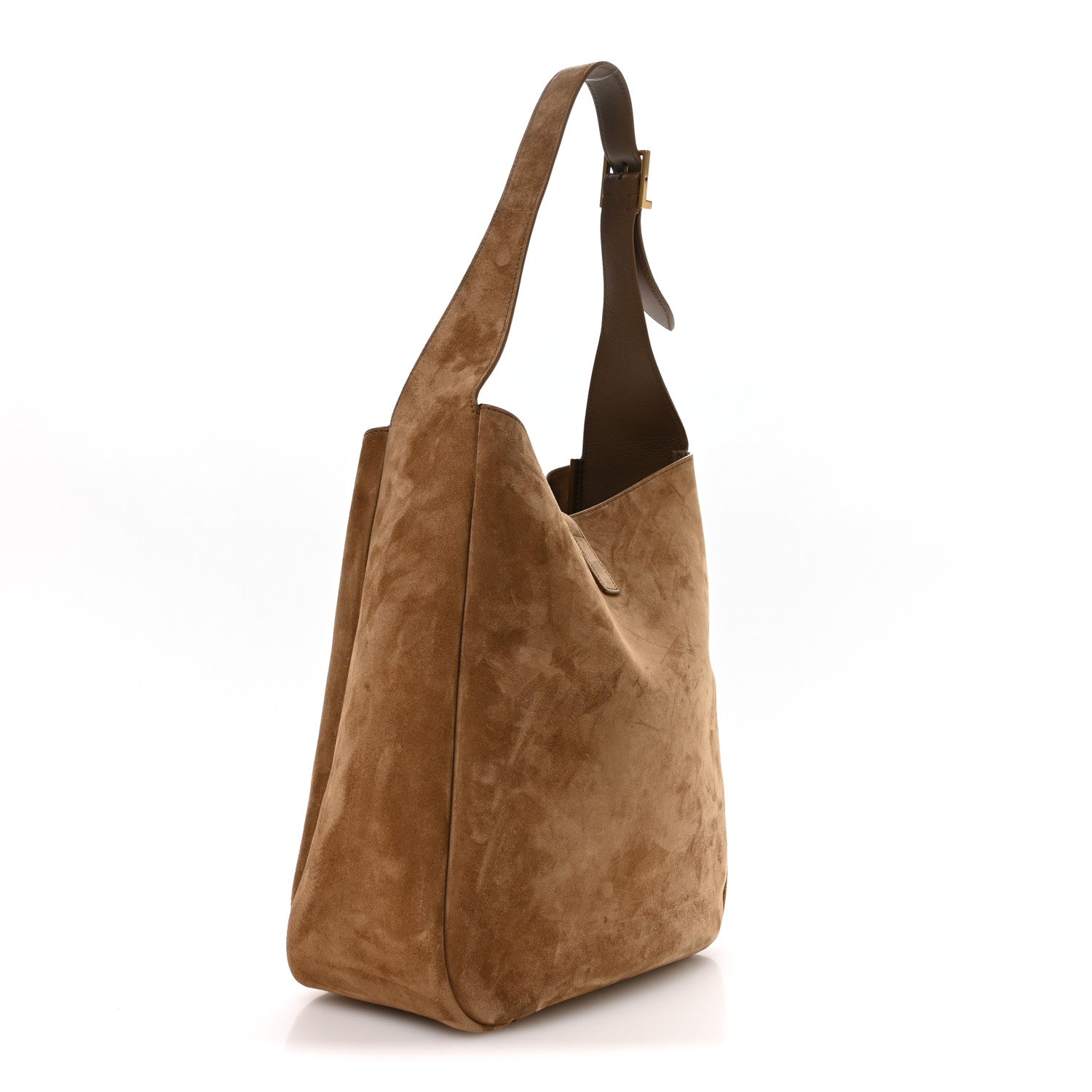 Saint Laurent Suede Large Le 5 A 7 Soft Hobo New Barley 3 of 10