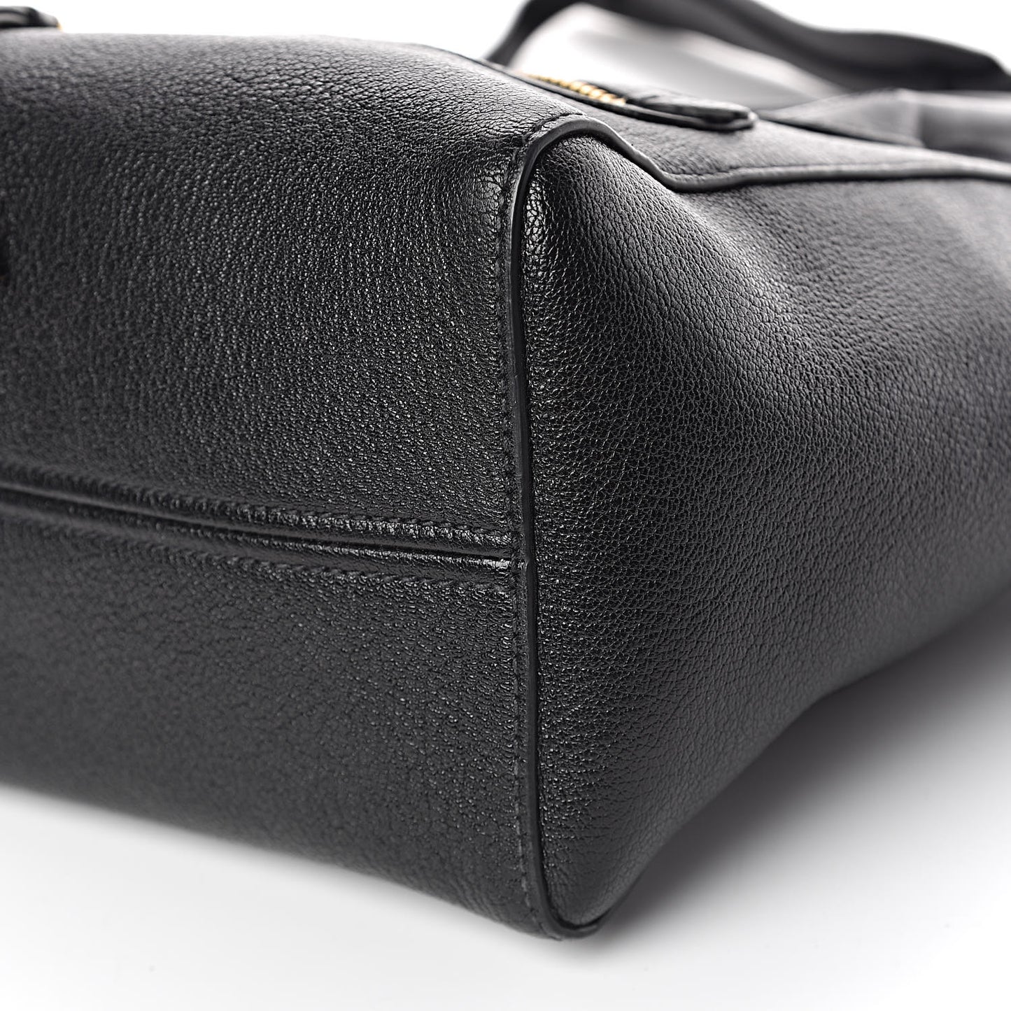 Goatskin Madras Tote Black
