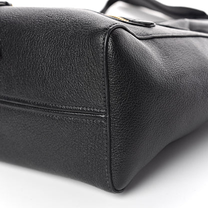 Miu Miu Goatskin Madras Tote Black 9 of 10