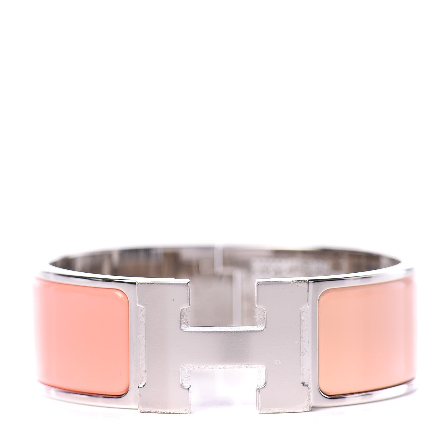 Hermes Enamel Wide Clic Clac H Bracelet PM Rose Florida Rose Petale 1 of 4