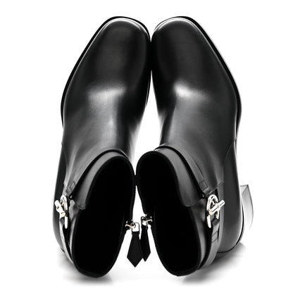 Hermes Calfskin Jill 60 Ankle Boots 38.5 Black 2 of 8