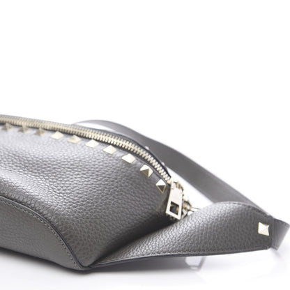 Valentino Garavani Grained Calfskin Rockstud Belt Bag 95 Graphite 9 of 9