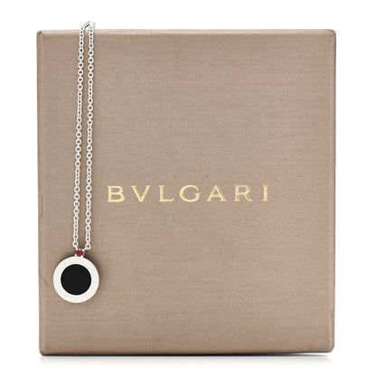 Bulgari Sterling Silver Black Onyx Ruby Save The Children Anniversary Pendant Necklace 7 of 7