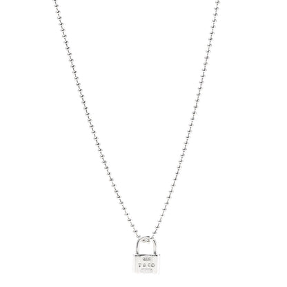 Tiffany Sterling Silver 1837 Lock Charm Pendant Necklace 1 of 5