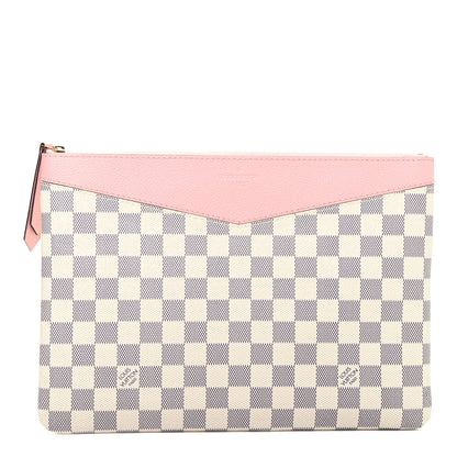 Louis Vuitton Damier Azur Daily Pouch Rose Poudre 1 of 7