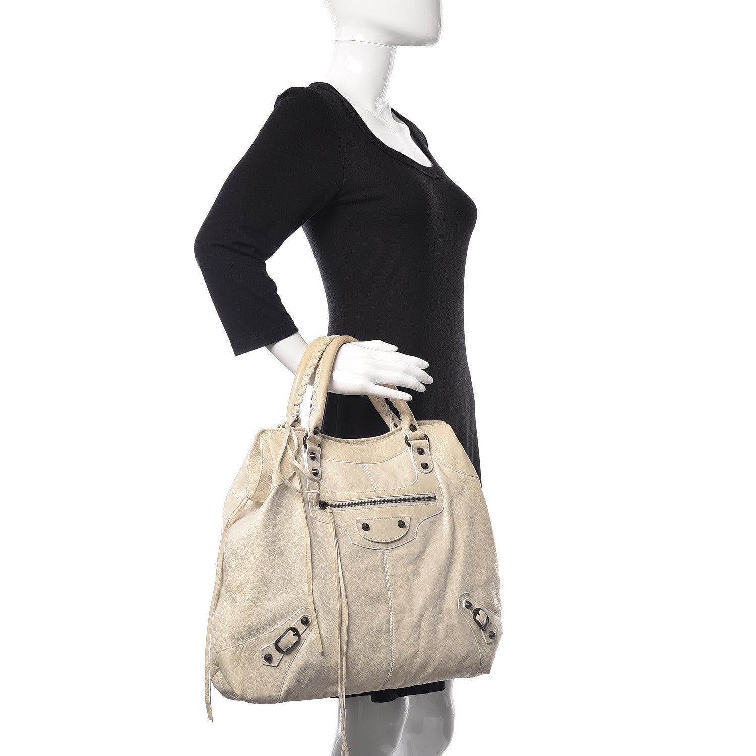 Balenciaga Agneau Classic Hardware Brief Natural 2 of 14