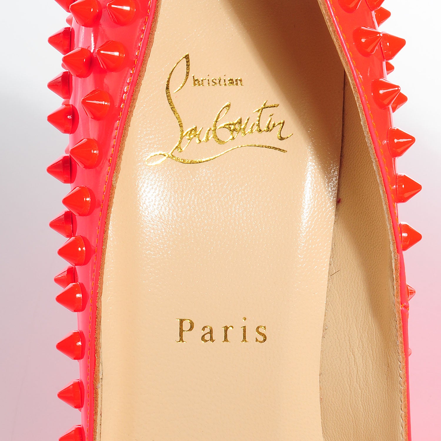 Christian Louboutin Patent Pigalle Spikes 120 Pumps 39.5 Fluo Rose Paris 7 of 7