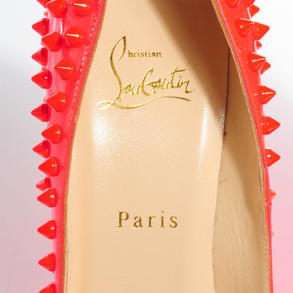 Christian Louboutin Patent Pigalle Spikes 120 Pumps 39.5 Fluo Rose Paris 7 of 7
