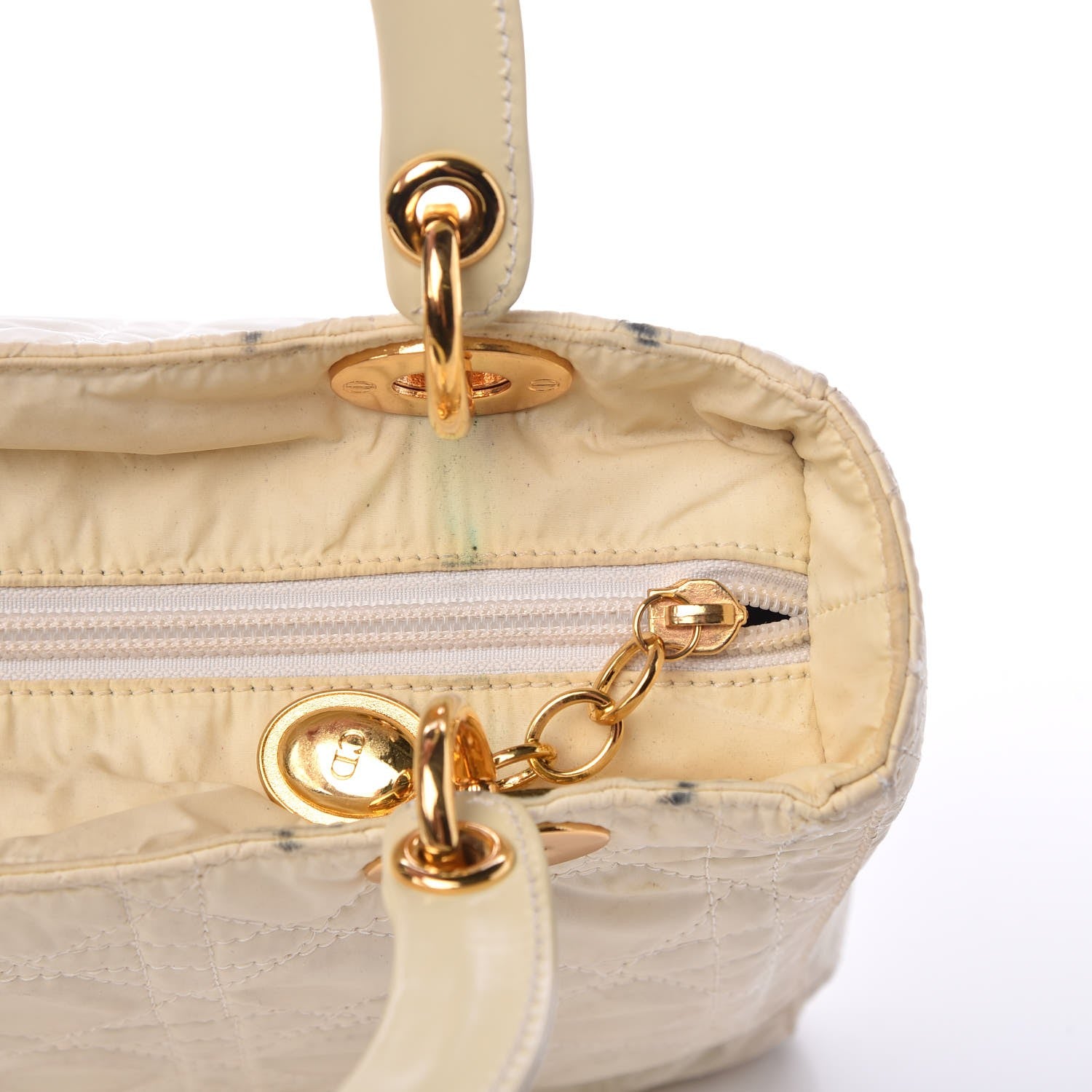 Christian Dior Nylon Cannage Medium Lady Dior White 8 of 22