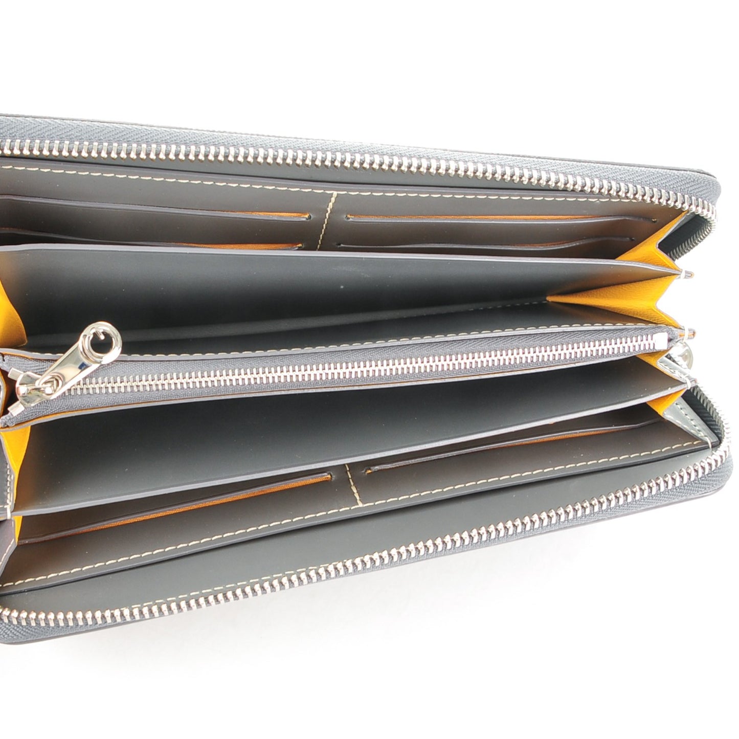 Goyardine Matignon Zip Around GM Wallet Grey