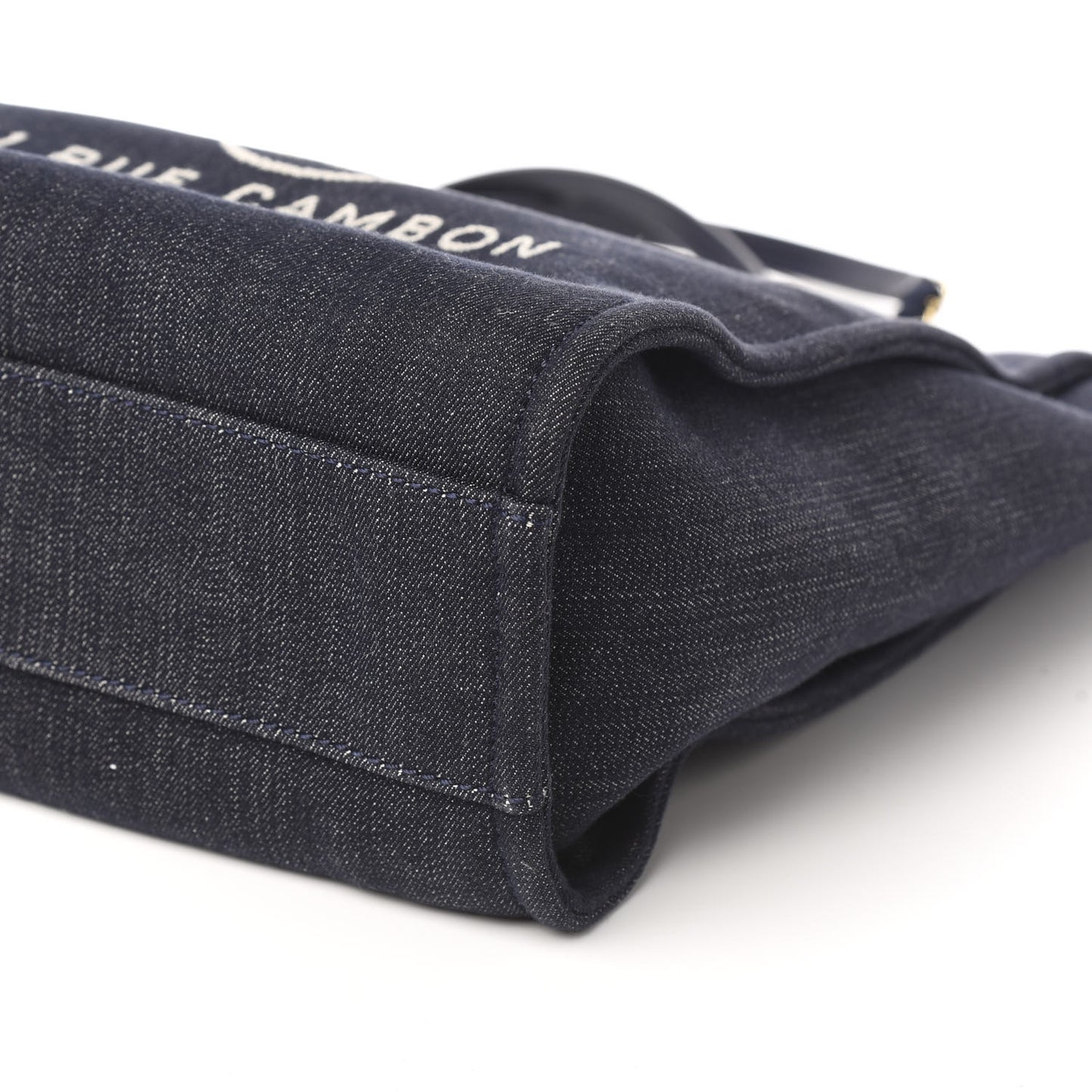 Denim Mini Deauville Tote Dark Blue
