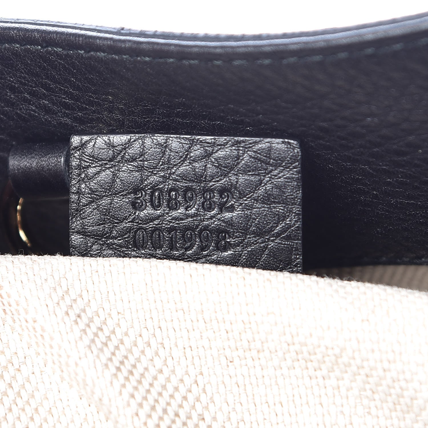 Gucci Pebbled Calfskin Medium Soho Chain Shoulder Bag Black 7 of 10