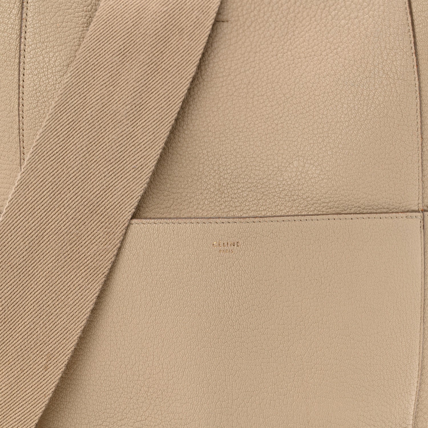 Celine Soft Grained Calfskin Sangle Bucket Bag Dune 7 of 18