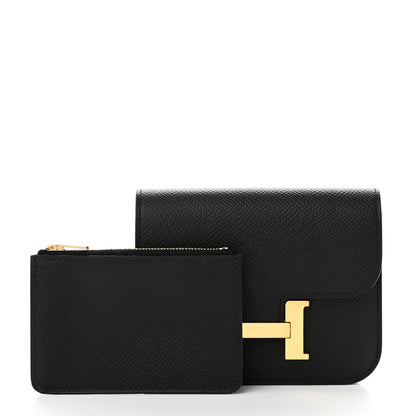 Hermes Epsom Constance Slim Wallet Black 2 of 9