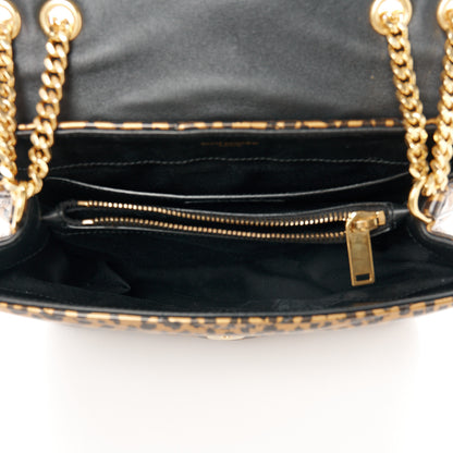 Saint Laurent Calfskin Y Quilted Monogram Small Loulou Chain Satchel Leopard 5 of 11