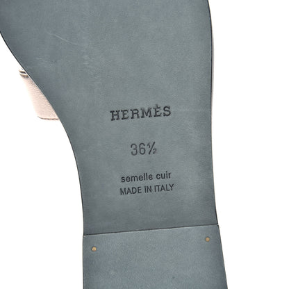 Hermes Metallic Nappa Oran Sandals 36.5 Or Vieilli 7 of 9