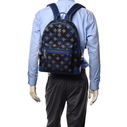 MCM Nylon Camo Dieter Medium Backpack Estate Blue 2 of 12