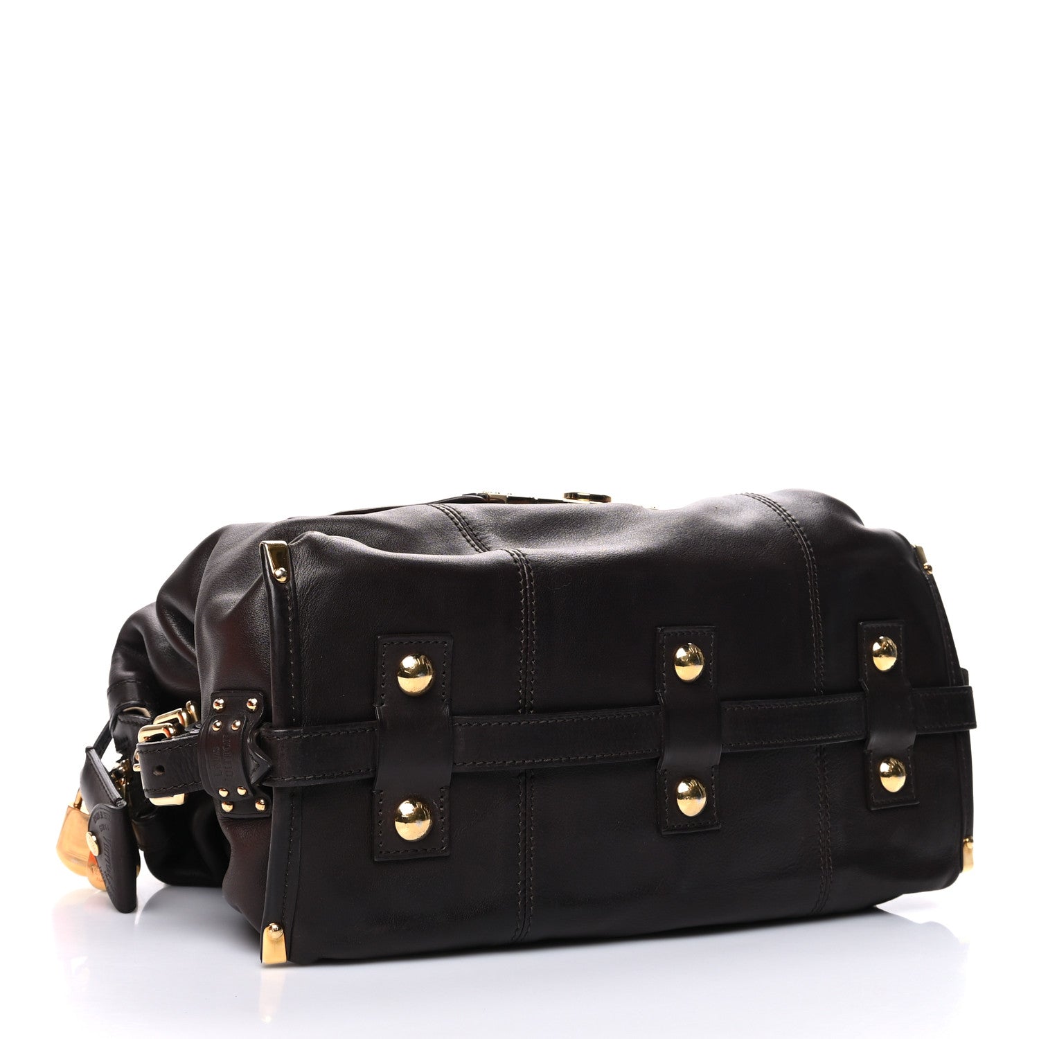 Louis Vuitton Calfskin Sac Louis Chocolate 4 of 14