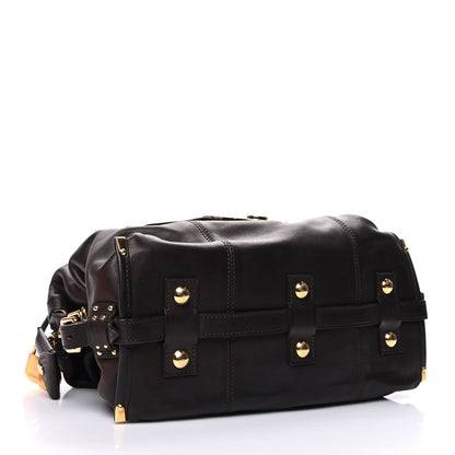 Louis Vuitton Calfskin Sac Louis Chocolate 4 of 14
