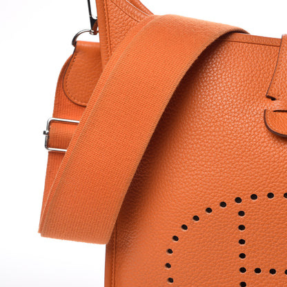 Hermes Taurillon Clemence Evelyne III PM Orange 10 of 15